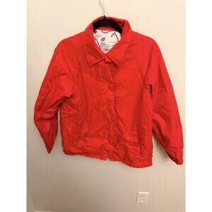 Vintage CURRENT SEEN Red Nylon Windbreaker Jacket - Nautical Cotton Lining - M